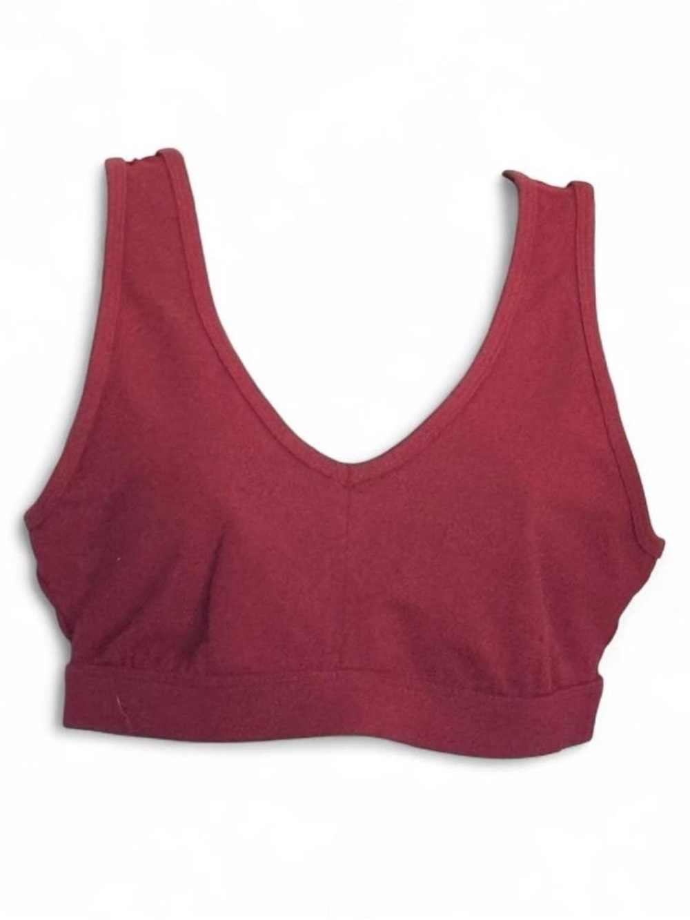 NWT Old Navy Burgundy V-Neck Light Support Sports Bra size Large run smaller